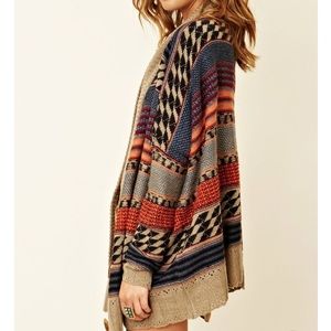 Cutest Oversized Aztec Cardigan